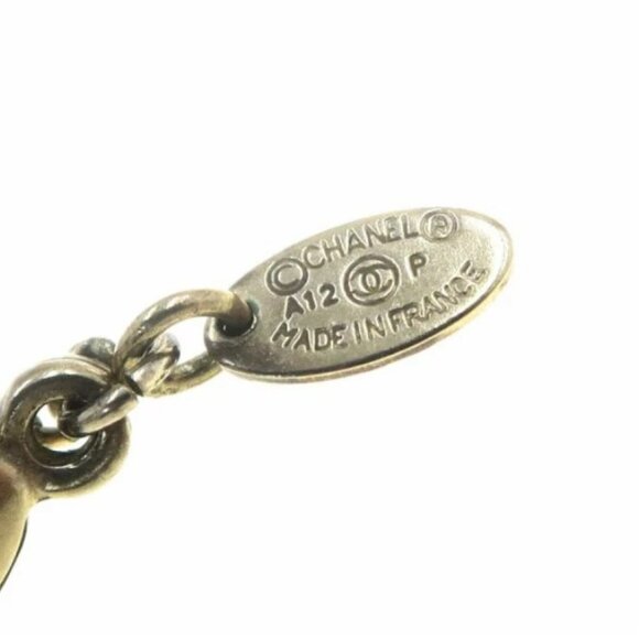 CHANEL CC Logos Rhinestone Necklace 24" Gold Tone - Picture 8 of 8